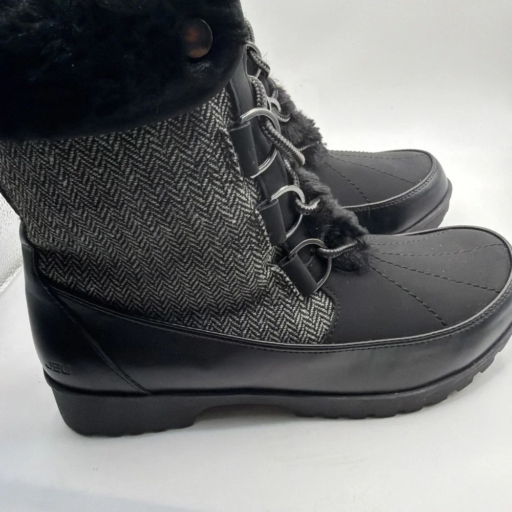 *New in Box* JBU Northgate Herringbone Booties with Faux‎ Fur, Women's Size 9